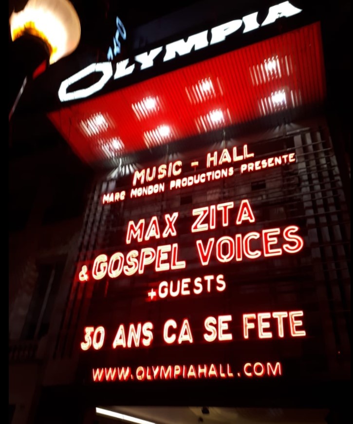 concert de Max Zita et Gospel Voices à l'Olympia à Paris