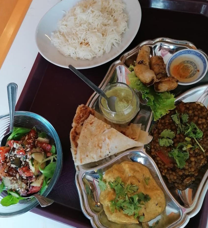 plat indien servi au restaurant Bababia Langon