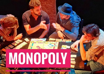monopoly spectacle d'impro en live et en visio par impronlive la troupe de l'improvidence theatre de bordeaux