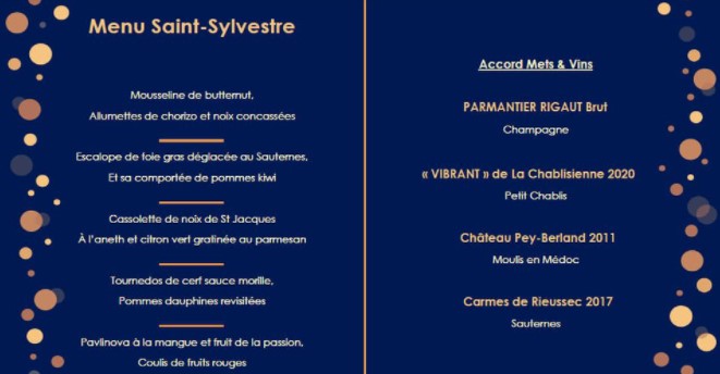 Soirée Réveillon 2021-2022 au restaurant Bistrot l’Autrement à Bordeaux