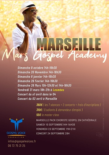 stage et cours de chant gospel avec Max Zita et Gospel Voice academy à Marseille