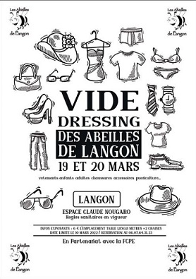 vide dressing, bourse aux vetements avec l'association Les Abeilles à Langon