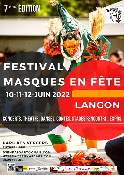 affiche festival Masques en fête à Langon en Gironde dans le département 33