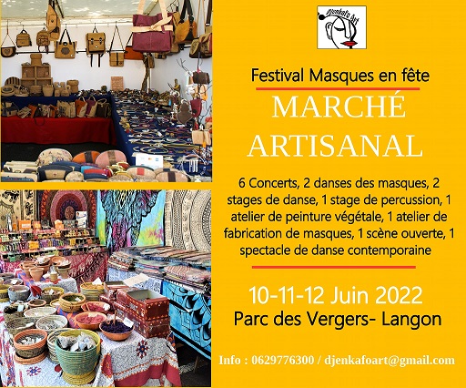 marché artisanal du Festival Masques en Fête 33210 Langon