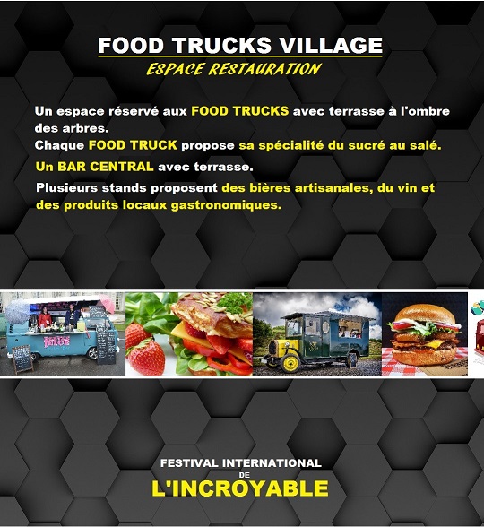 Les Food-trucks présents lors du Festival International de L'incroyable à Saint Cannat près d'Aix en Provence