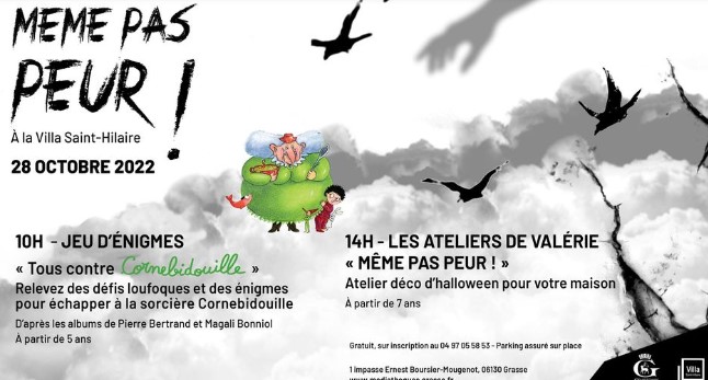 Halloween pour les enfants à la Villa Saint-Hilaire (Bibliothèque & Médiathèques) à Grasse - A partir de 5 ans