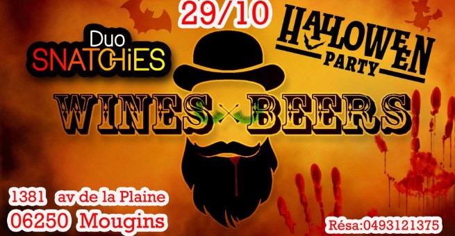 Soirée Halloween et Concert Live pop Rock au Wines Beers à Mougins (06250)