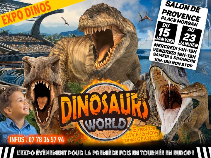 Exposition de dinosaures - Dinosaurs World, Place Morgan à Salon-de-Provence