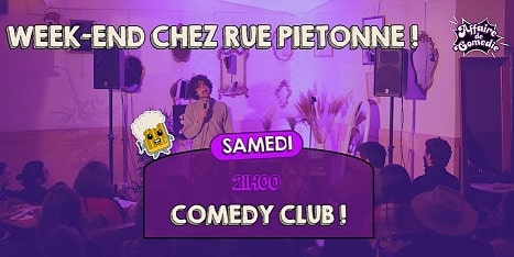 Comedy club- plateau d'humoristes, chez Rue Piètonne à Aix et animé par Affaire de Comédie