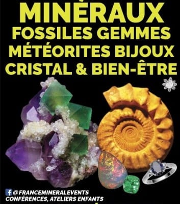 Salon des minéraux, fossiles, gemmes, météorites, bijoux de créateurs, cristal et bien-être au Parc Chanot à Marseille