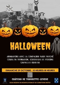Fête d'Halloween 2023 au Château de Tourrette-Levens - Tout public