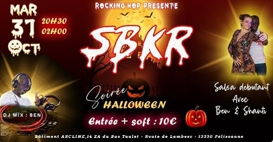 Soirée Salsa Bachata Kizomba et Rock spéciale Halloween - Studio de danse Rocking'hop 13330 Pelissanne - Mardi 31 octobre 2023 de 20h30 à 02h