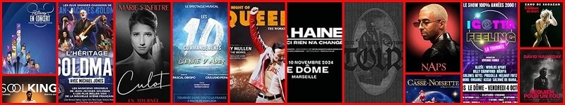 Programmation des concerts et spectacles prévus au Dôme de Marseille de Septembre 2024 à Décembre 2024